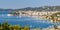 Skiathos island Greece port harbor city town panoramic view banner landscape Mediterranean Sea travel