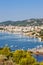 Skiathos island Greece port harbor overview portrait format landscape Mediterranean Sea Aegean travel