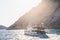 Skiatos Island Boat Trip On Aegean Sea In The Sunset Greece