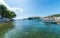 Skiatos Island Harbour View From The Bay In Greece