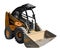 Skid loader or bobcat construction equipment isolated