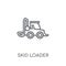 skid loader linear icon. Modern outline skid loader logo concept