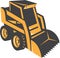 Skid Steer Digger Truck Retro