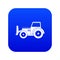 Skid steer loader icon digital blue