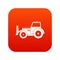 Skid steer loader icon digital red