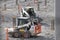 Skid steer loaders transports work on the construction site