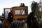 A skidder during wood harvesting