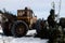 A skidder during wood harvesting