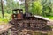 Skidding tractor for timber industry at the forest