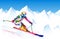 Skier athlete snow mountains sport