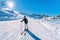 Skier Hintertux Glacier ski resort Zillertal Austria