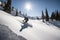 skier making a smooth turn on snow-covered trail