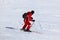 Skier at mountains ski resort Innsbruck - Austria