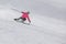 Skier sending full speed downhill on the slope