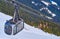 Skiers in air tram on Schmitten mount, Zell am See, Austria