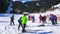 Skiers at the foot of Schmitten mount, Zell am See, Austria