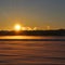 Skiers on the ice on the Lule river