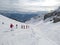 Skiers on mountainside