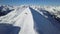 Skiers on ski slope in Obertauern aerial