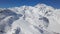 Skiers on ski slope in Obertauern aerial