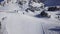 Skiers on ski slope in Obertauern aerial