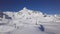 Skiers on ski slope in Obertauern aerial