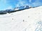 Skiers on the slope in Bansko, Bulgaria