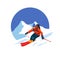 Skiers and snowboarders winter sport activities