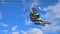 Skiers using the chairlift in a mountain resort