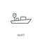 skiff icon. Trendy skiff logo concept on white background from N