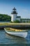 Skiff, Seawall & Lighthouse