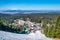 Skiing center in Borovets during winter, Bulgaria