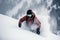 Skiing in Deep Powder Snow: A Man\\\'s Enjoyment