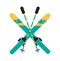 Skiing Equipment Pole Set Vector Illustration