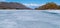 Skiing on Frozen Lake Laberge, Yukon, Canada