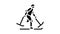 skiing handicapped athlete glyph icon animation