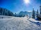 Skiing slope in Austria