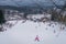 Skiing on the small slope in Karpacz