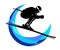 Skiing sport graphic in vector quality.