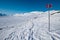 Skiing track on the Kungsleden