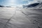 Skiing track on the Kungsleden