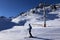 Skiing under Karlesjoch, Skigebiet Kaunertaler Gletscher, Otztaler Alpen, Tirol, Austria