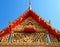 Skilfully crafted gable at Thai temple