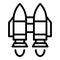 Skill jetpack icon outline vector. Work future