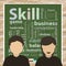 Skill and skills concept. Vector illustration