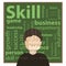Skill and skills concept. Vector illustration