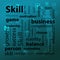 Skill and skills concept. Vector illustration