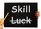 Skill Word On Board Shows Expertise Not Luck