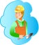 Skills Builder profession on blue background