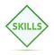 Skills modern abstract green diamond button